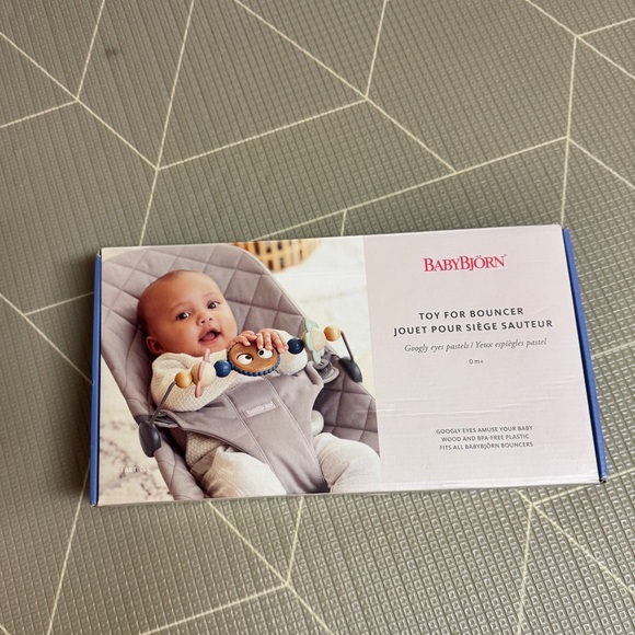 Babybjörn Other - BabyBjörn Bouncer Toy Bar Googly Eyes Pastel Wood BPA Free Complete w/ Box